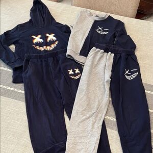 Kids' Smiley Face Hoodie and Jogger Set